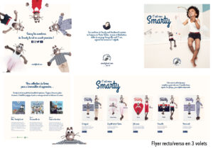 Flyer en 3 voletspour l'entreprise Smarty le rat